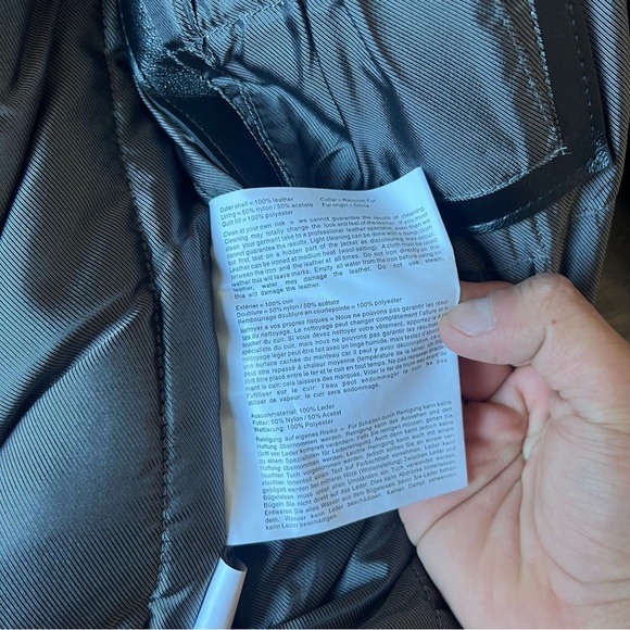 Pelle Pelle Men's Vintage Fur Hooded Leather Jacket Black Size 40 NEW - Picture 5 of 15